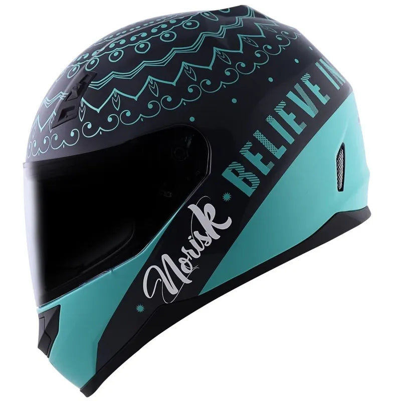 Capacete Norisk FF391 Girl Power Cinza/Azul