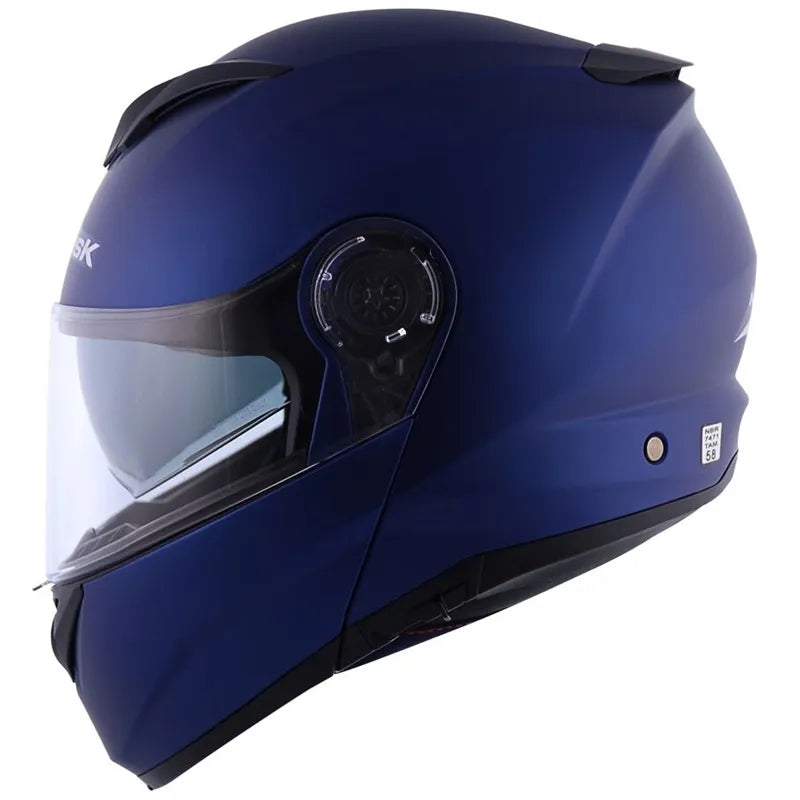 Capacete Norisk Force Articulado Monocolor Azul Fosco