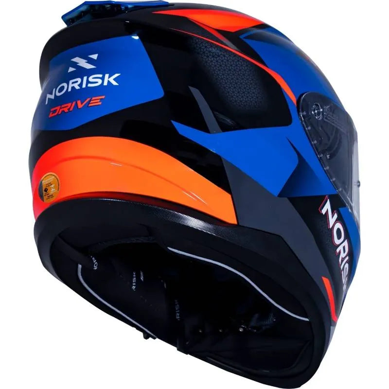 Capacete Norisk Strada Drive Azul/Laranja/Cinza