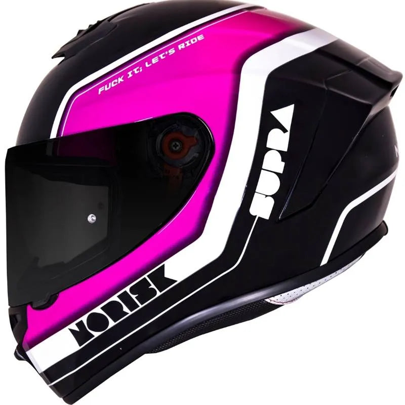 Capacete Norisk Supra Ace - Preto/Rosa