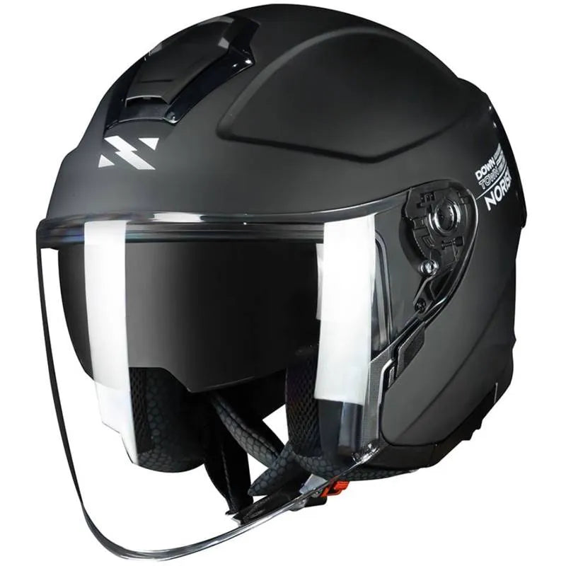 Capacete Norisk Downtown Monocolor (Aberto) - Preto Fosco