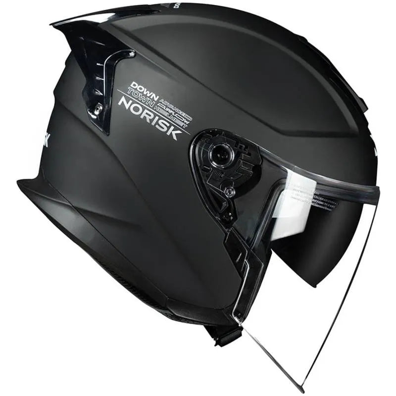 Capacete Norisk Downtown Monocolor (Aberto) - Preto Fosco