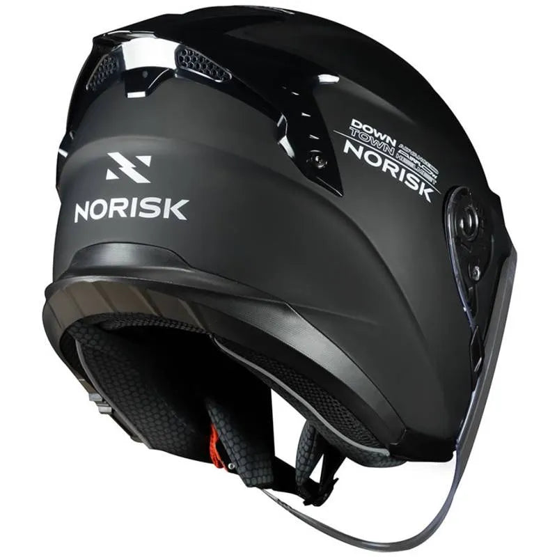 Capacete Norisk Downtown Monocolor (Aberto) - Preto Fosco