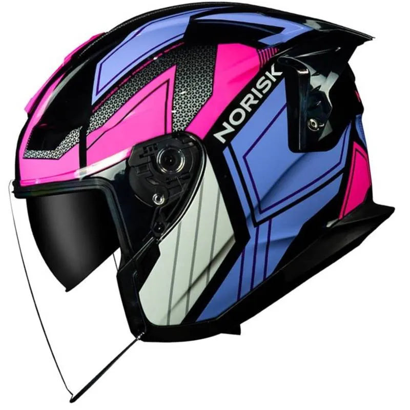 Capacete Norisk Downtown Provenza (Aberto) - Preto/Rosa