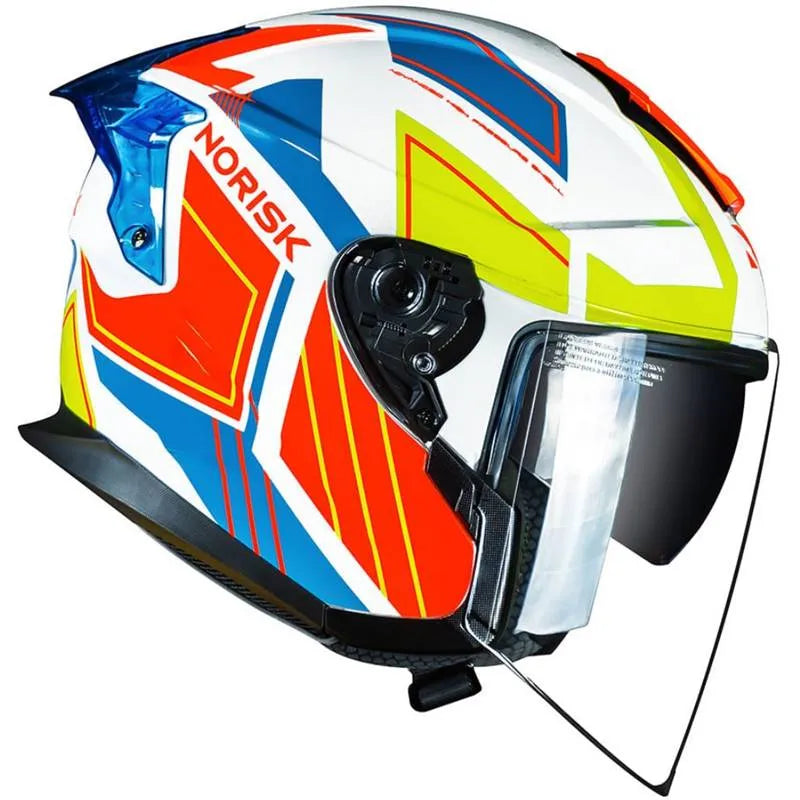 Capacete Norisk Downtown Provenza (Aberto) - Branco/Laranja