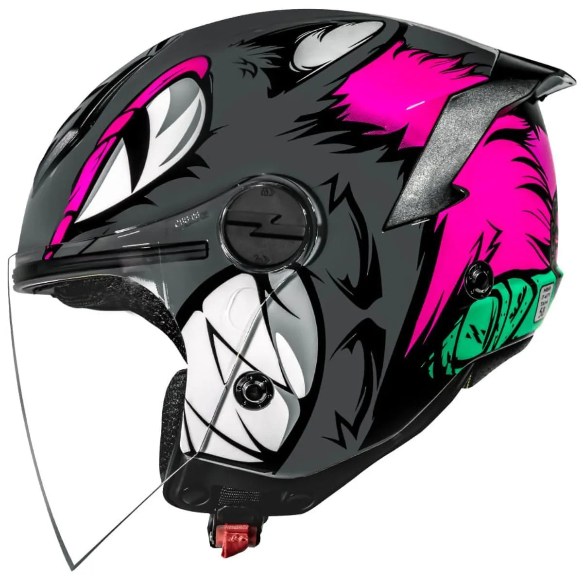 Capacete Norisk Neo Hyena (Aberto) Cinza/Rosa