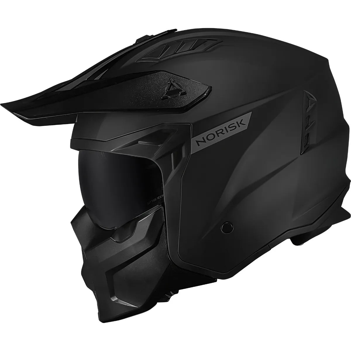 Capacete Norisk Darth 2 Monocolor - Preto Fosco (4 em 1)
