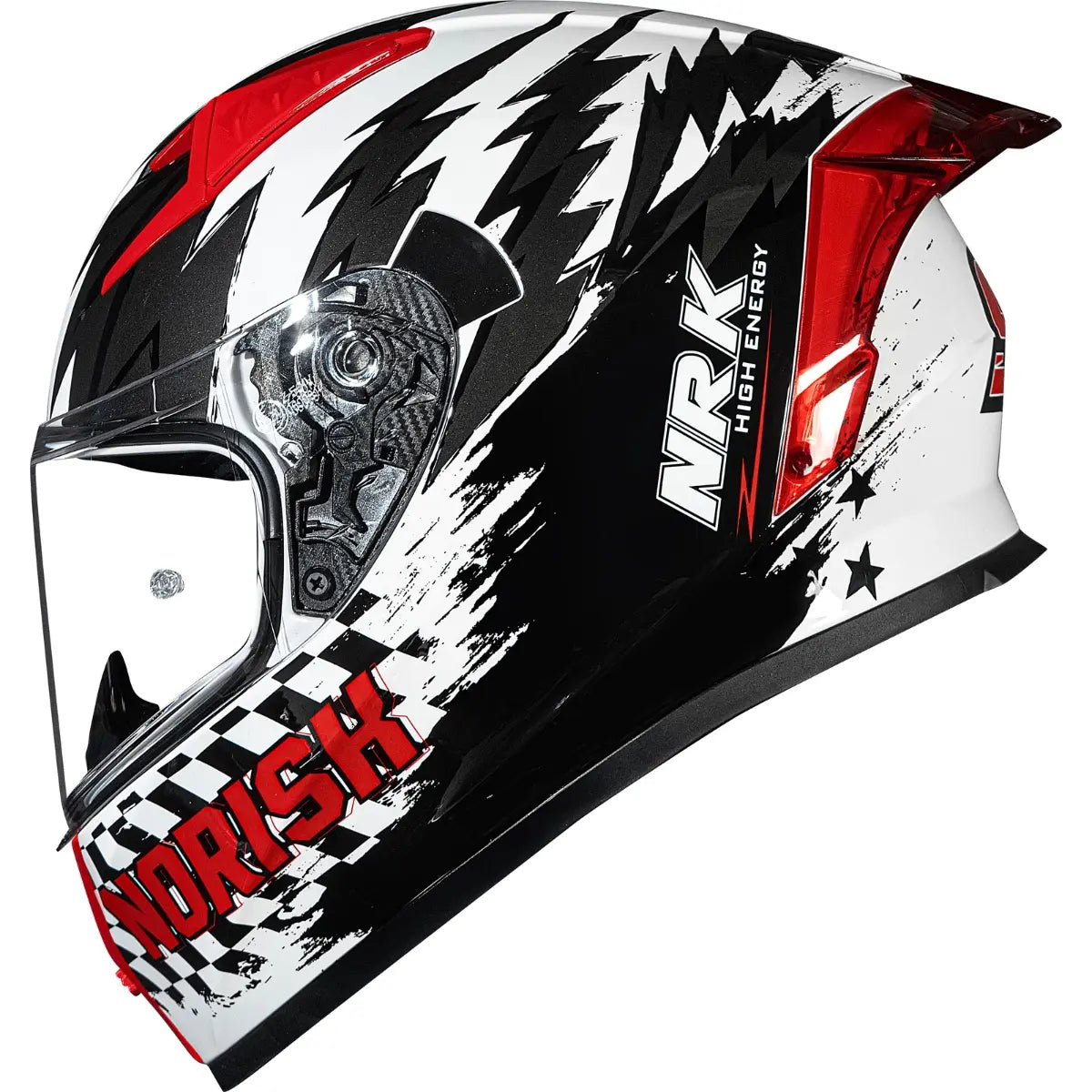Imagem 1 de Capacete Norisk Flow Daytona - Branco/Vermelho