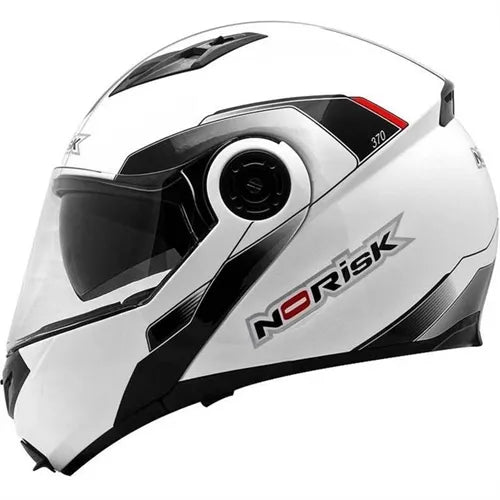 Capacete Norisk FF370 Articulado (ROBOCOP) Midnight Branco/Preto