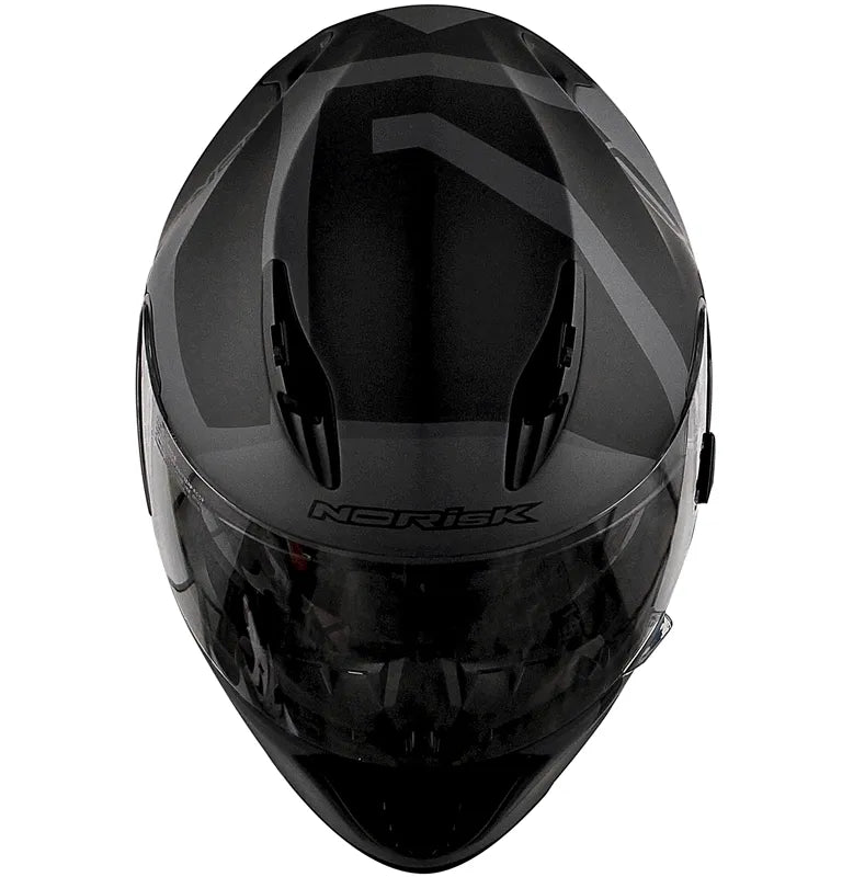 Capacete Norisk FF302 Ridic (Viseira Solar) Preto/Cinza Fosco