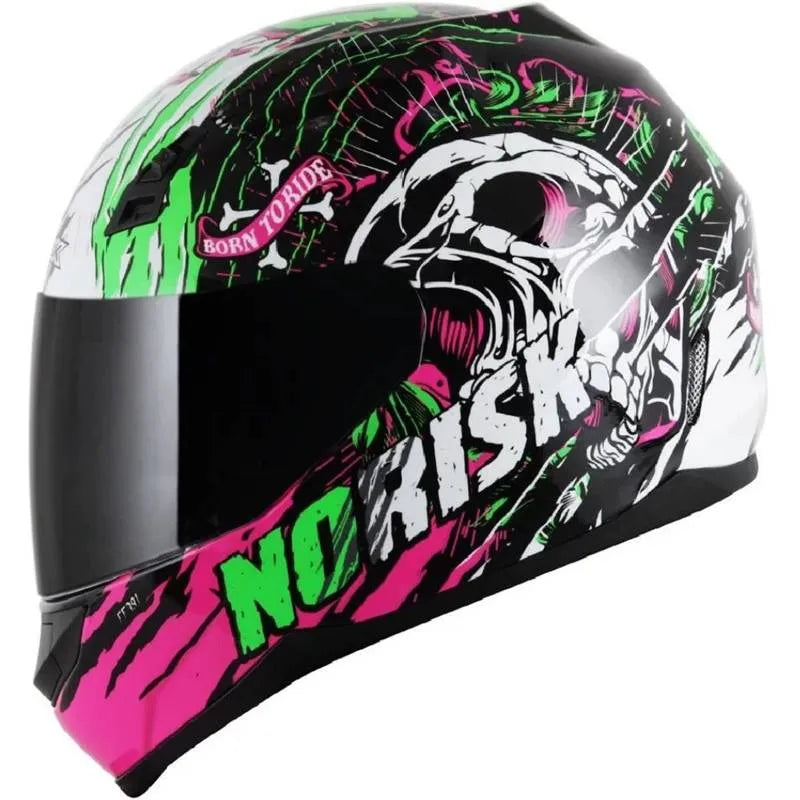 Capacete Norisk FF391 Gore Branco/Rosa/Verde