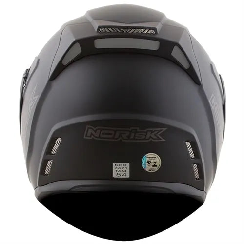 Capacete Norisk Route FF345 Articulado Mono Preto Fosco