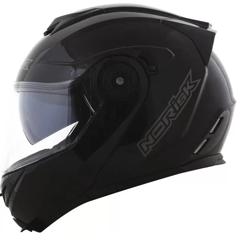 Capacete Norisk Route FF345 Articulado Mono Preto Fosco