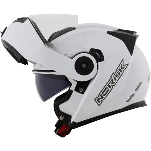 Capacete Norisk Route FF345 Articulado Monocolor - Branco