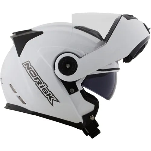 Capacete Norisk Route FF345 Articulado Monocolor - Branco