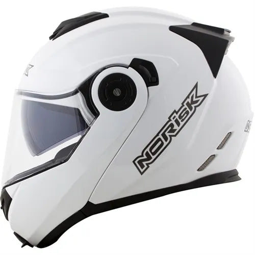 Capacete Norisk Route FF345 Articulado Monocolor - Branco
