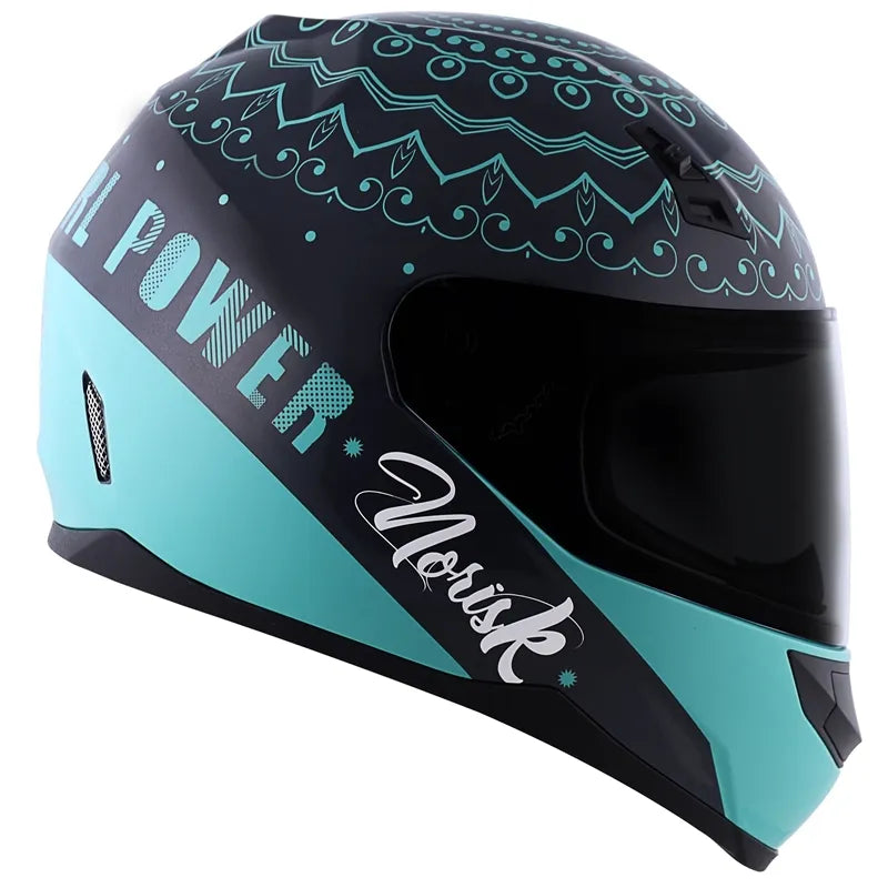 Capacete Norisk FF391 Girl Power Cinza/Azul