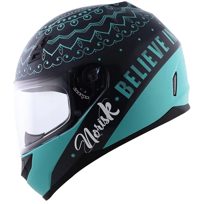 Capacete Norisk FF391 Girl Power Cinza/Azul