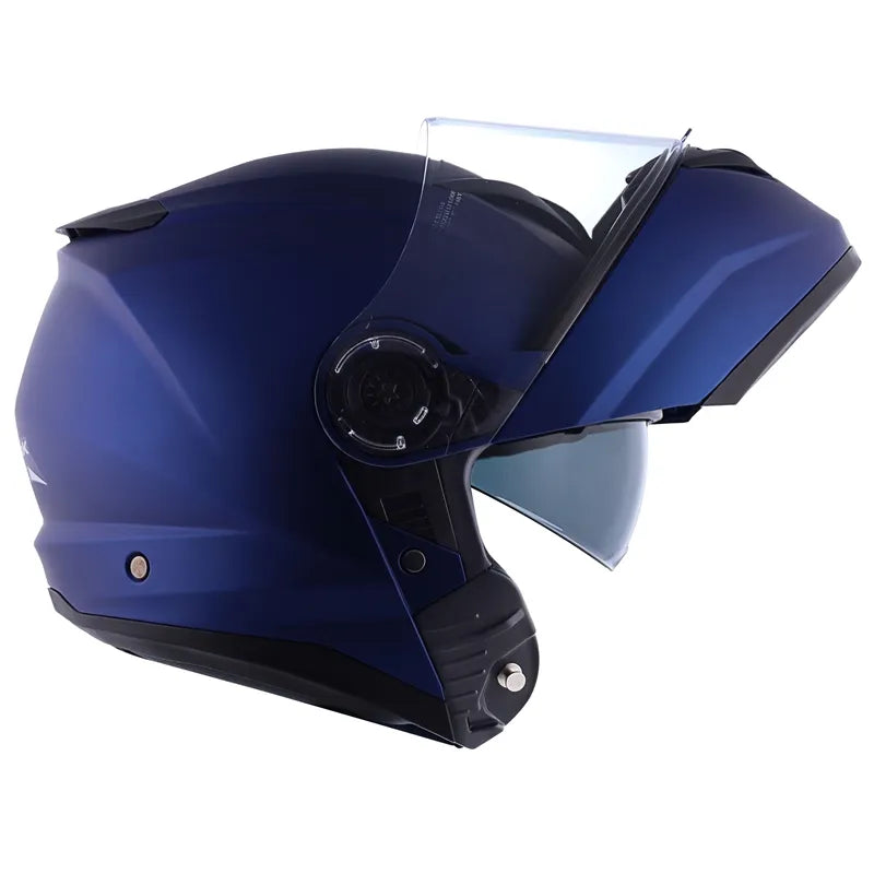 Capacete Norisk Force Articulado Monocolor Azul Fosco