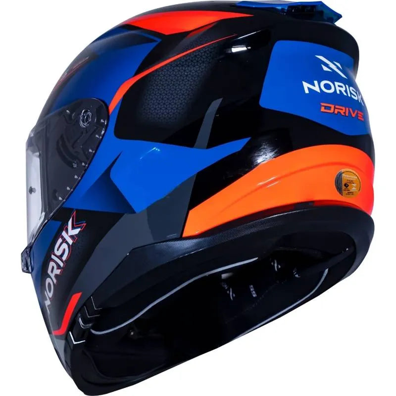 Capacete Norisk Strada Drive Azul/Laranja/Cinza