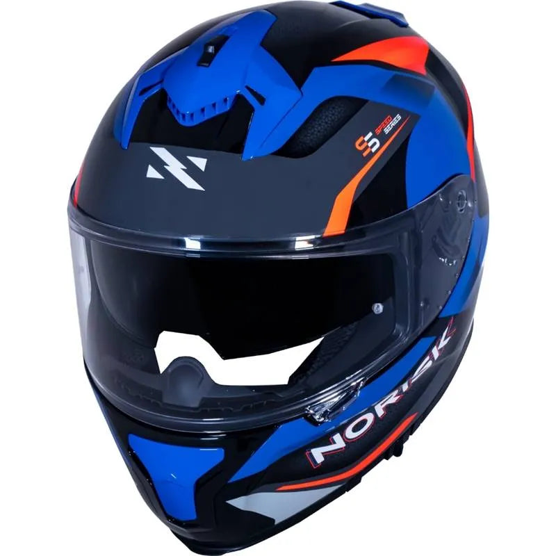 Capacete Norisk Strada Drive Azul/Laranja/Cinza