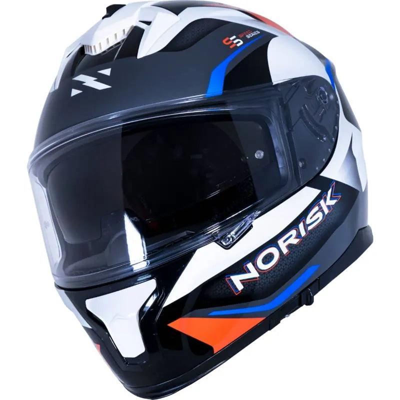 Capacete Norisk Strada Drive Branco/Azul/Vermelho