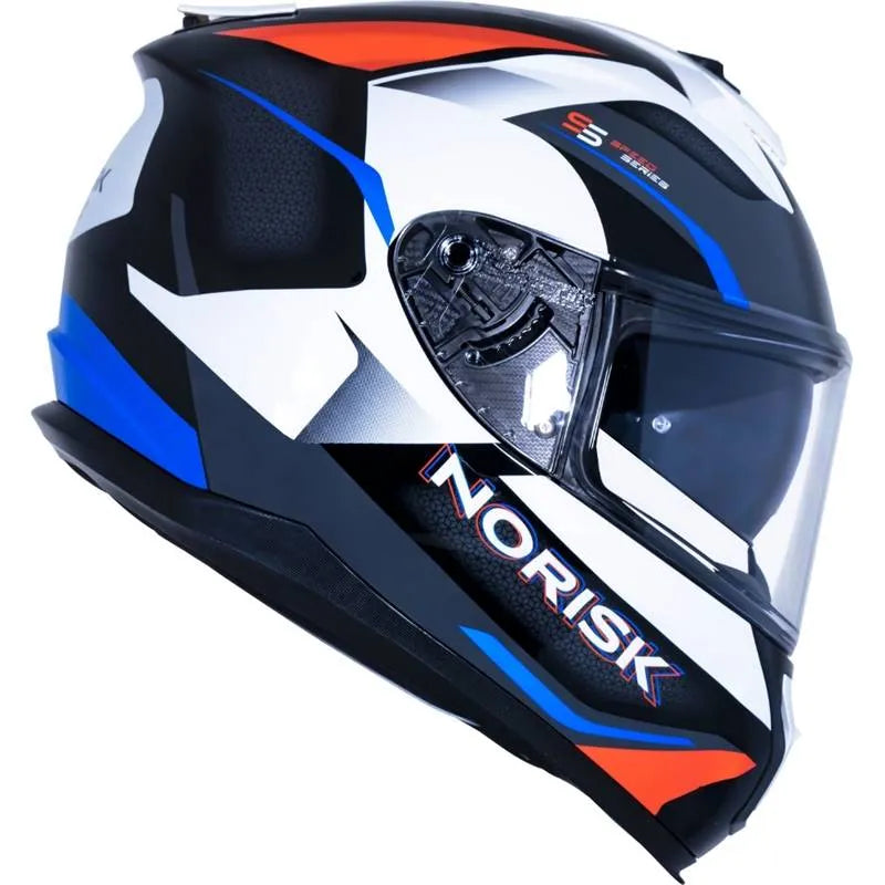 Capacete Norisk Strada Drive Branco/Azul/Vermelho