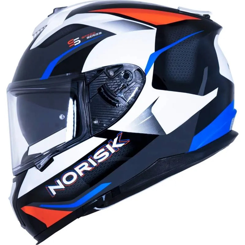 Capacete Norisk Strada Drive Branco/Azul/Vermelho