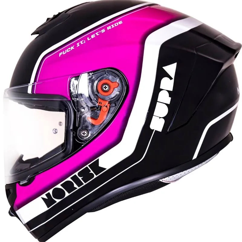Capacete Norisk Supra Ace - Preto/Rosa