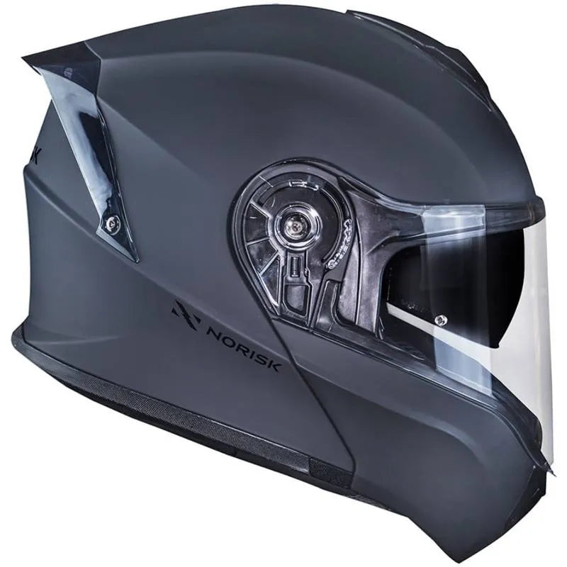 Capacete Norisk Motion Articulado Monocolor - Cinza Fosco