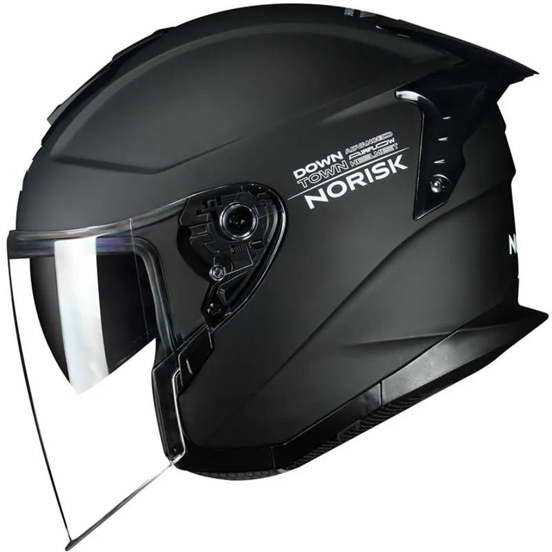 Capacete Norisk Downtown Monocolor (Aberto) - Preto Fosco
