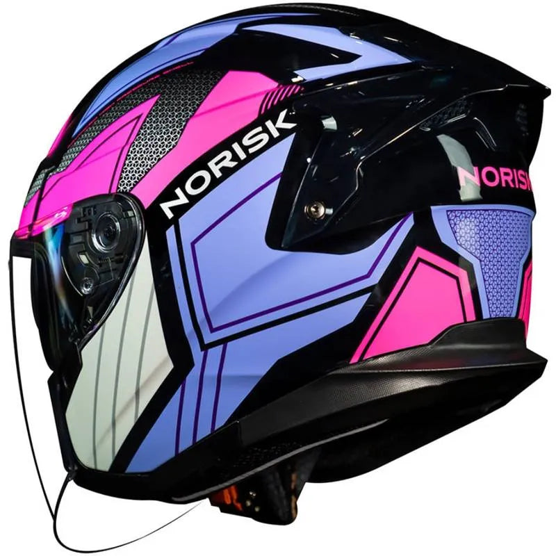 Capacete Norisk Downtown Provenza (Aberto) - Preto/Rosa