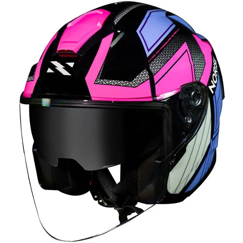 Capacete Norisk Downtown Provenza (Aberto) - Preto/Rosa