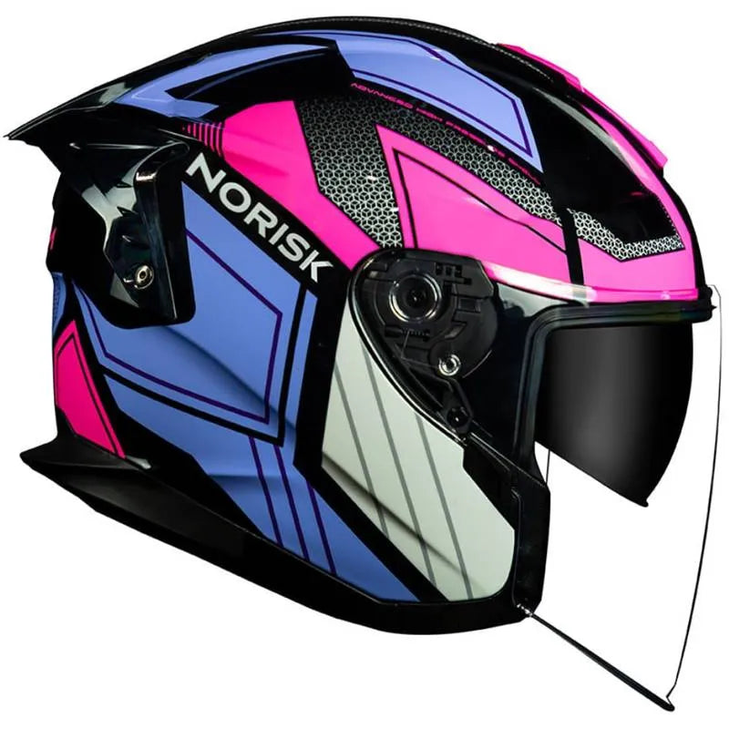 Capacete Norisk Downtown Provenza (Aberto) - Preto/Rosa