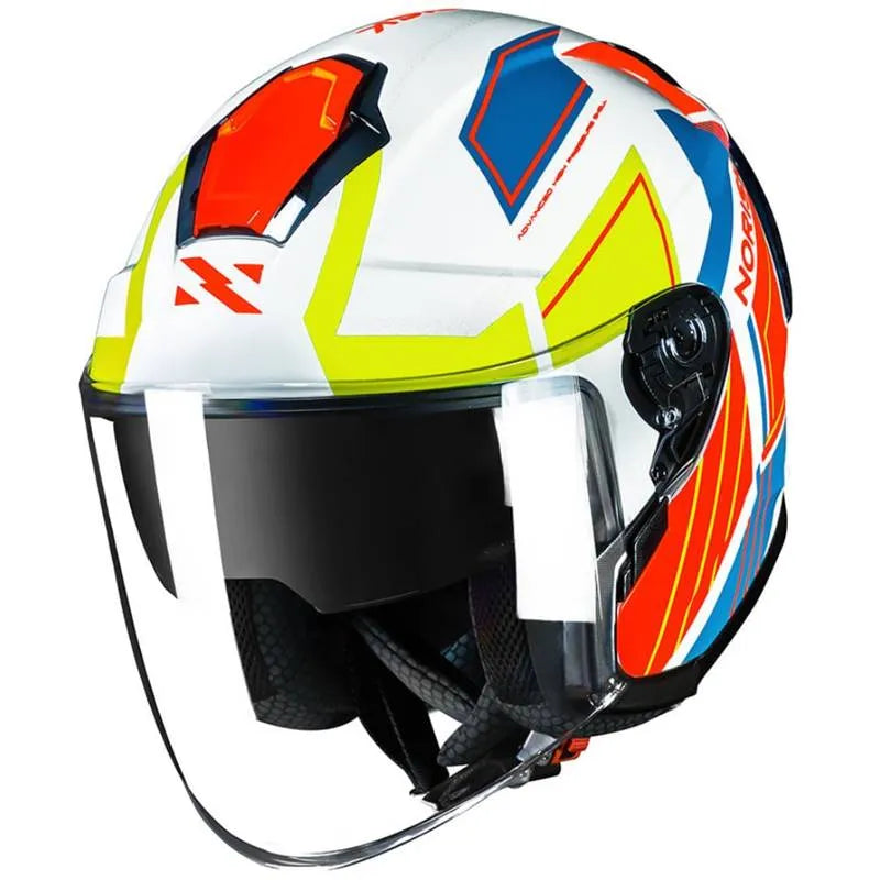 Capacete Norisk Downtown Provenza (Aberto) - Branco/Laranja
