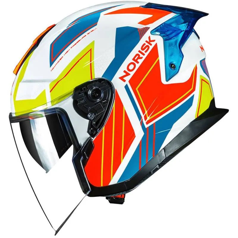 Capacete Norisk Downtown Provenza (Aberto) - Branco/Laranja