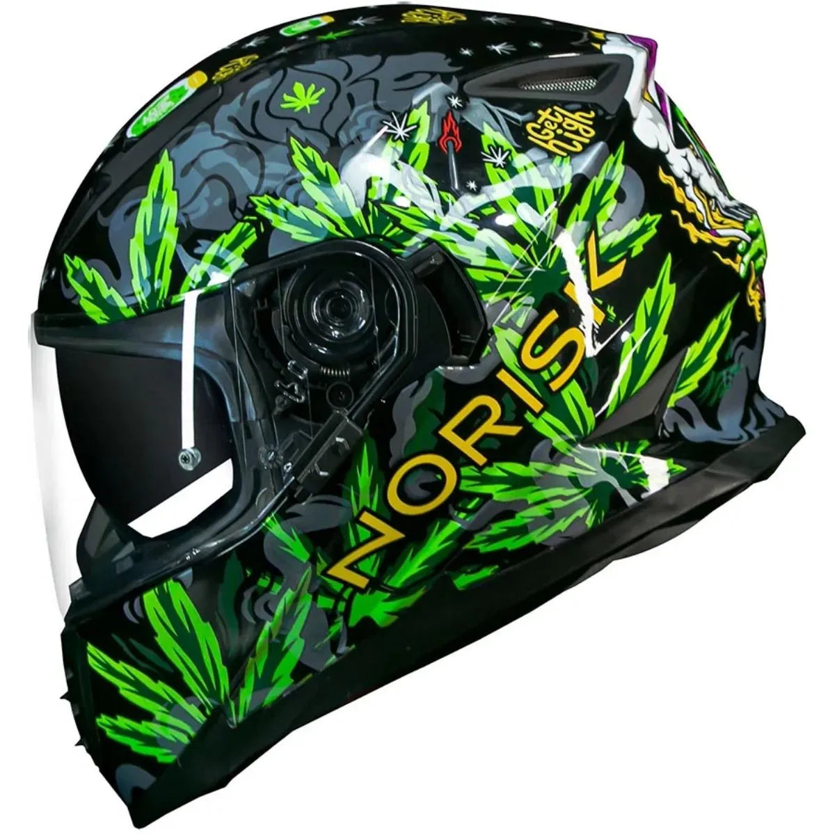 Capacete Norisk FF302 Soul Magic Seeds - Verde