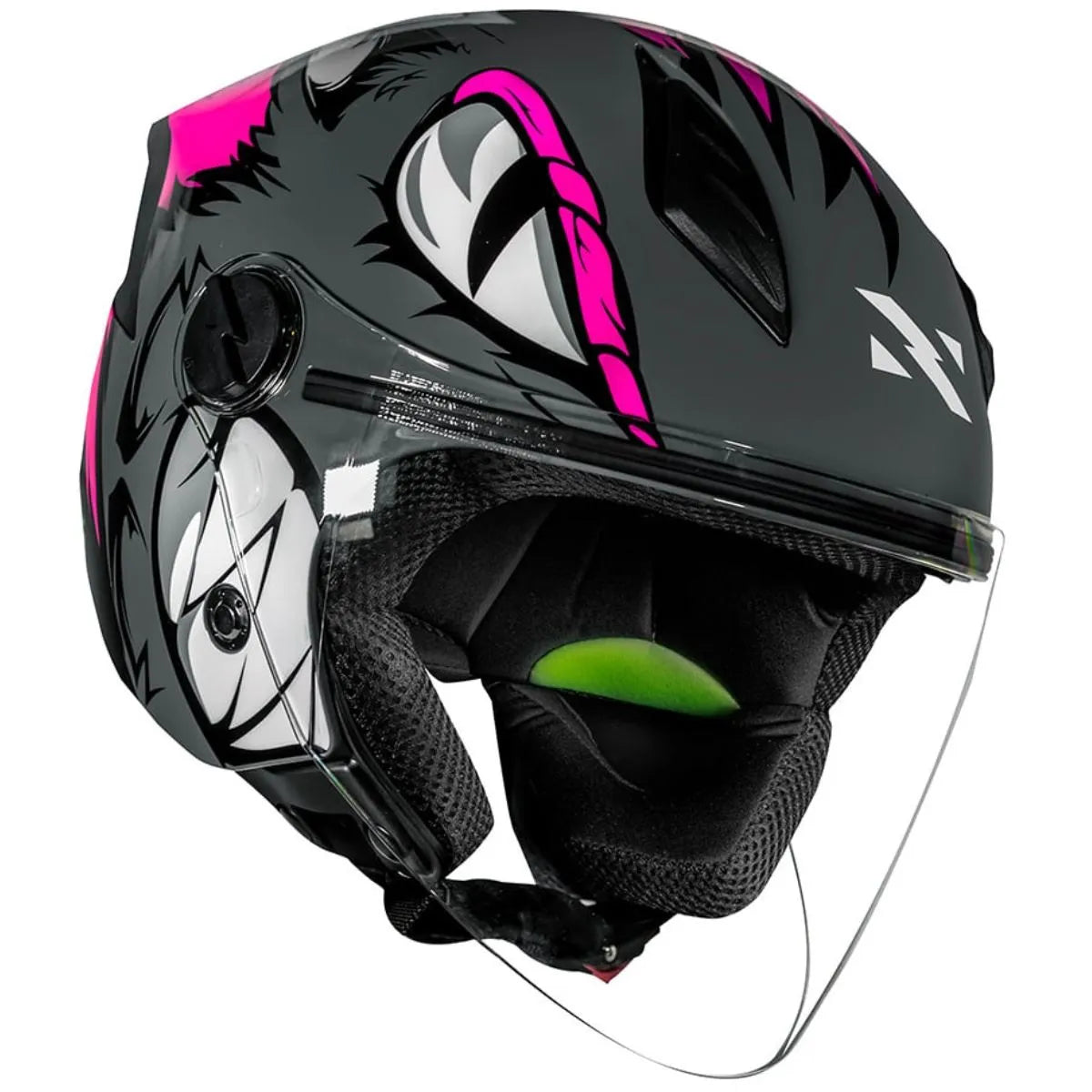 Capacete Norisk Neo Hyena (Aberto) Cinza/Rosa