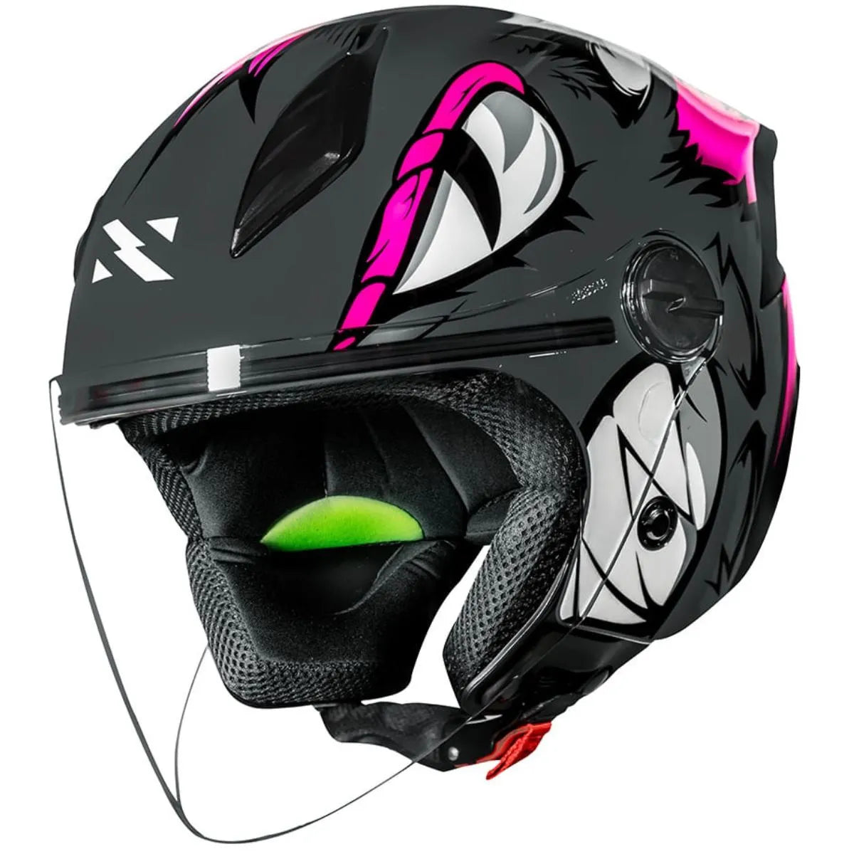 Capacete Norisk Neo Hyena (Aberto) Cinza/Rosa