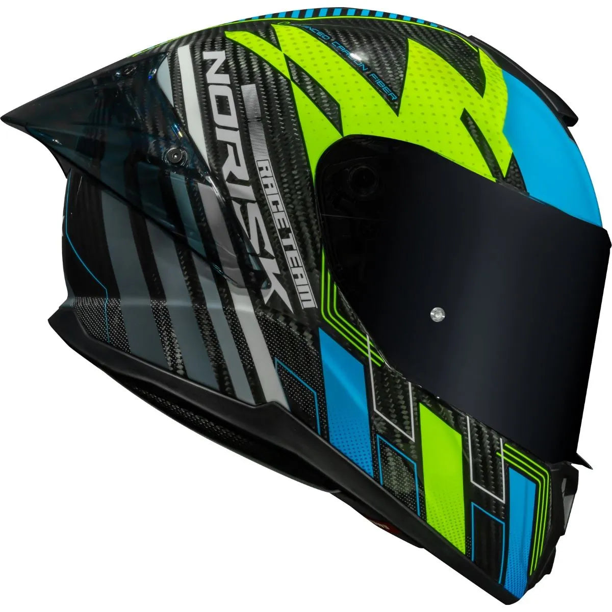 Capacete Norisk Carbon R Team - Amarelo/Azul