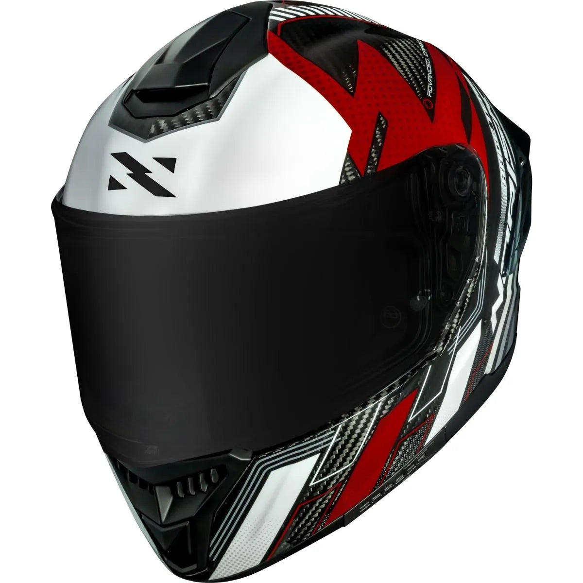 Capacete Norisk Carbon R Team - Vermelho/Branco