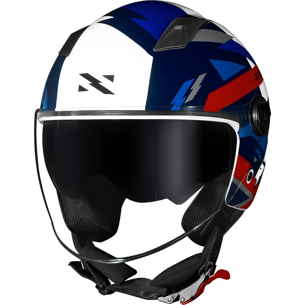 Capacete Norisk Orion SV Denver (Aberto) - Azul/Vermelho