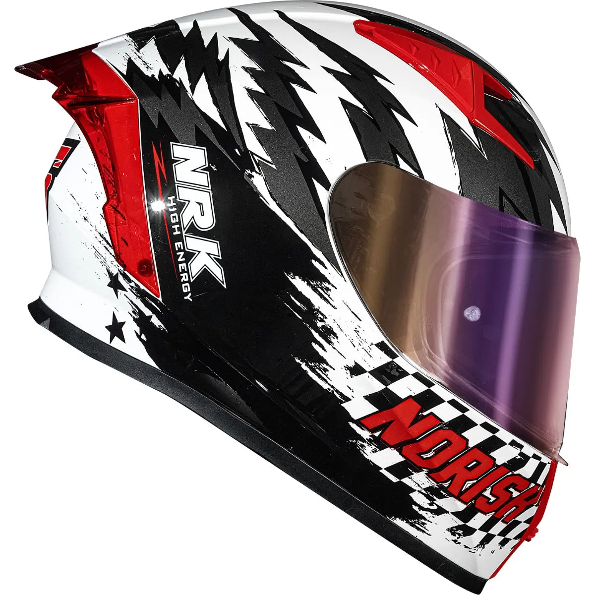 Imagem 3 de Capacete Norisk Flow Daytona - Branco/Vermelho