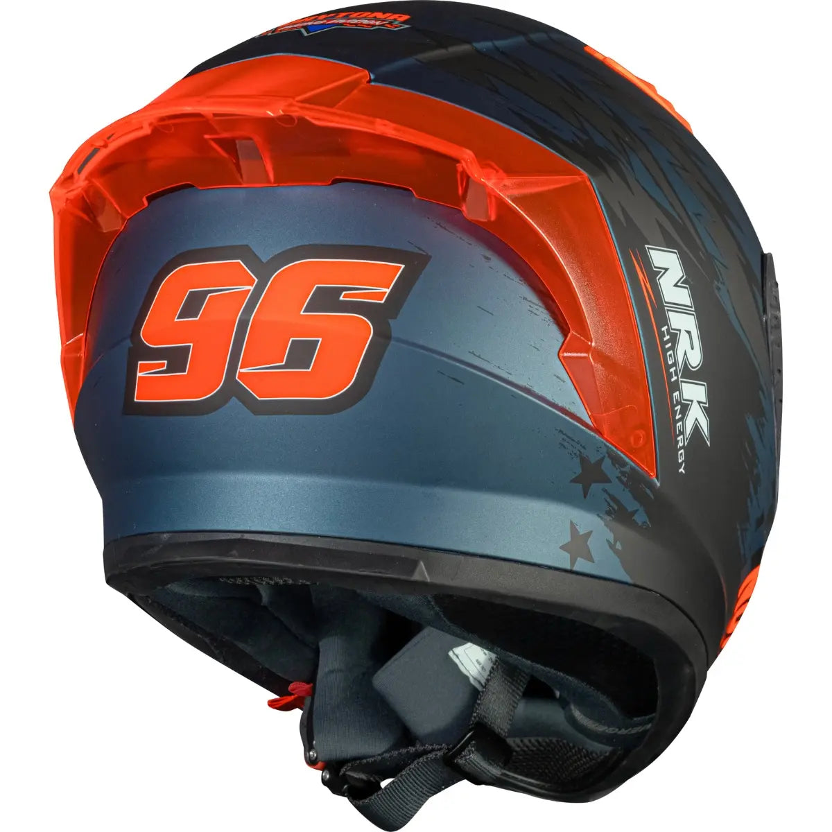 Imagem 9 de Capacete Norisk Flow Daytona - Azul/Laranja Fosco