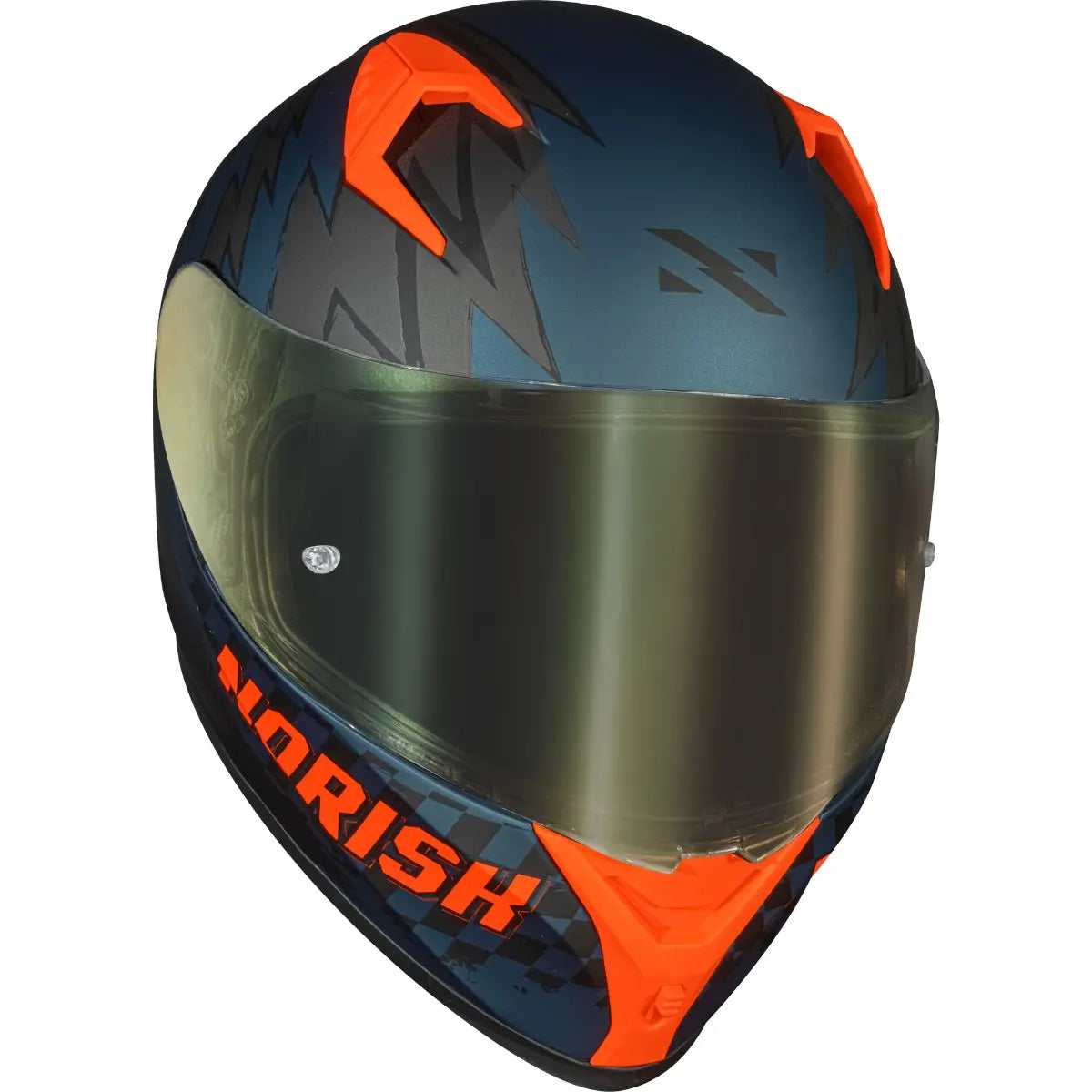 Imagem 5 de Capacete Norisk Flow Daytona - Azul/Laranja Fosco