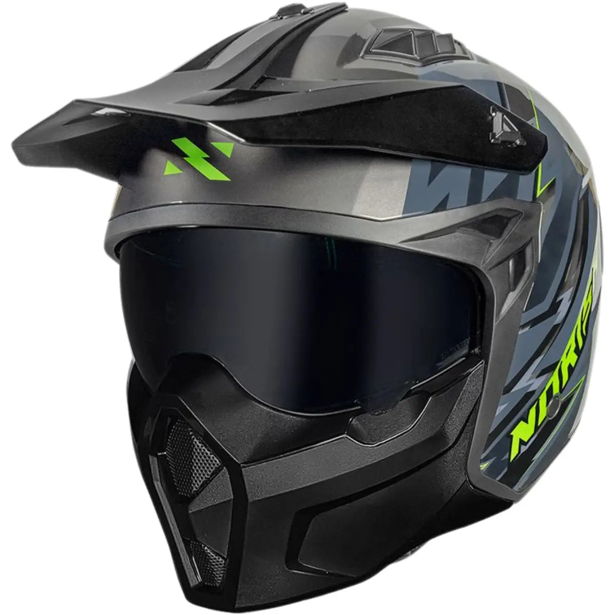 Imagem 3 de Capacete Norisk Darth 2 Storm - Cinza Titânio (4 em 1)