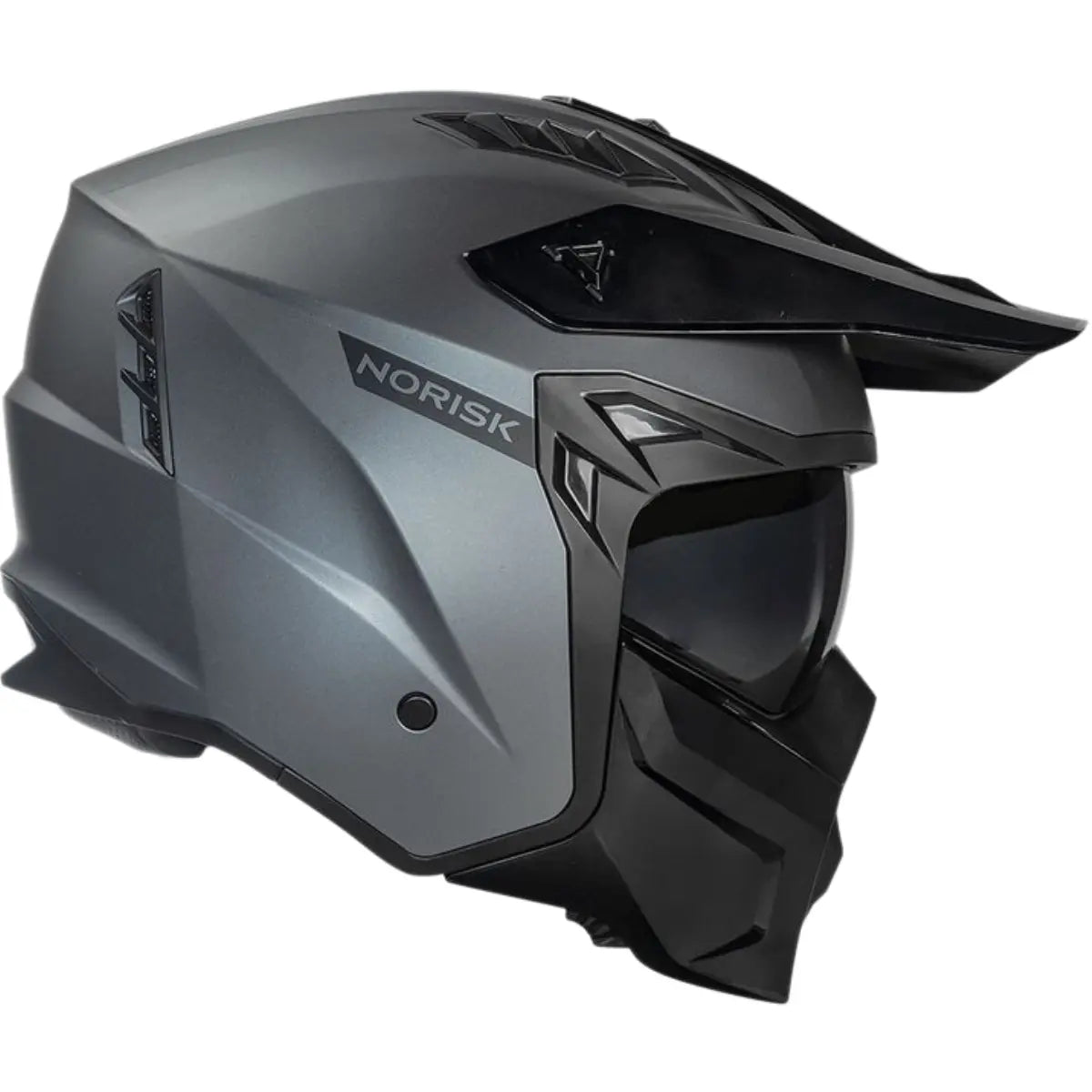 Imagem 2 de Capacete Norisk Darth 2 Monocolor - Cinza Titânio Fosco (4 em 1)
