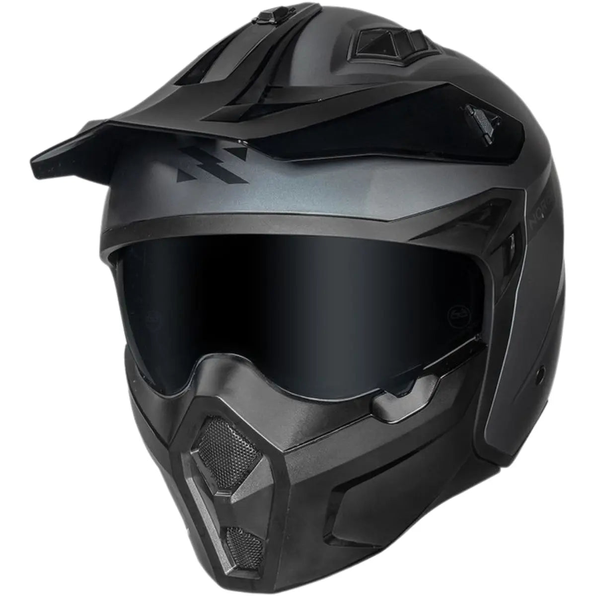 Imagem 3 de Capacete Norisk Darth 2 Monocolor - Cinza Titânio Fosco (4 em 1)