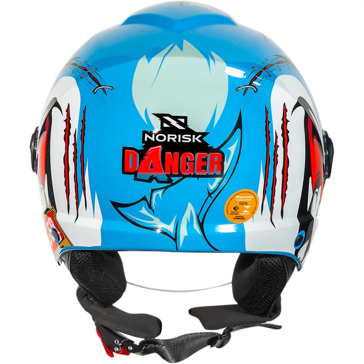 Imagem 9 de Capacete Norisk Orion SV Danger (Aberto) - Azul