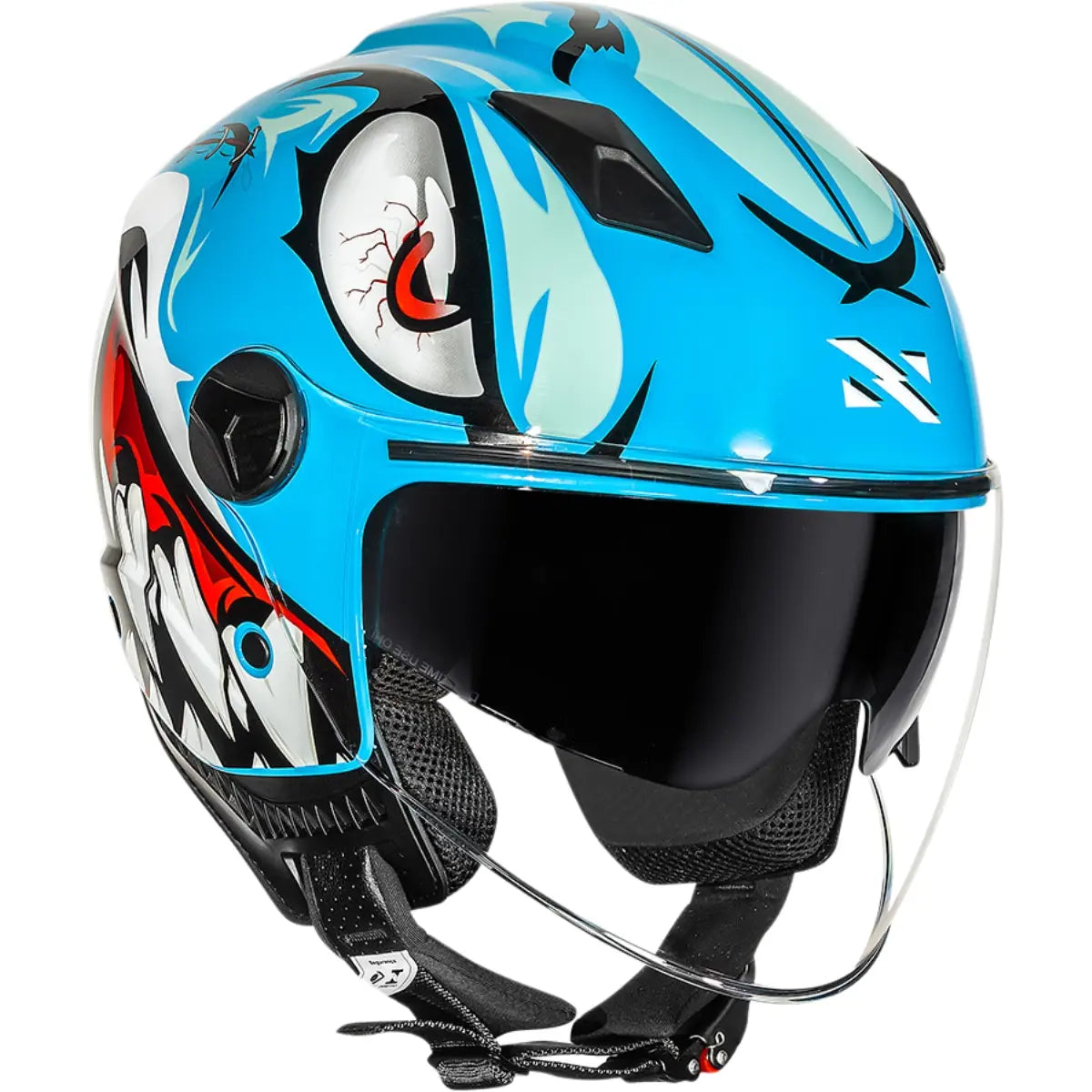 Imagem 4 de Capacete Norisk Orion SV Danger (Aberto) - Azul